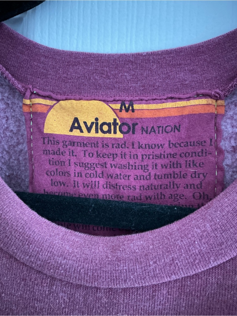 Aviator Nation Men's Crewneck Sweatshirt - Mauve - Picture 3 of 3